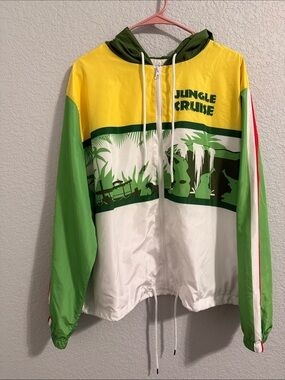Disney Jungle Cruise Hooded Raincoat - Yellow/Green/White 2x